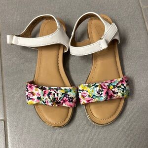 Floral White Kids Girls Sandals